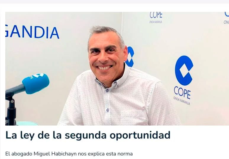 Miguel Habichayn, abogado especialista en procesos de la Ley de Segunda Oportunidad en una entrevista en la radio